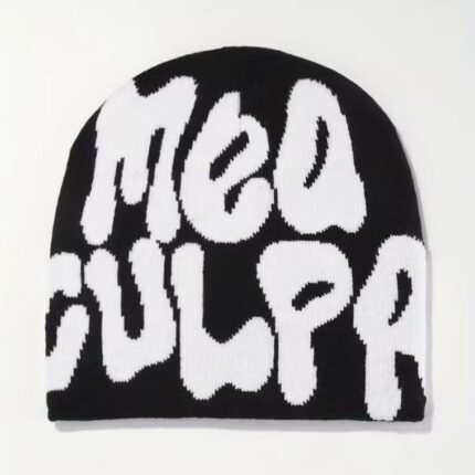 Mea Culpa Beanie black & white