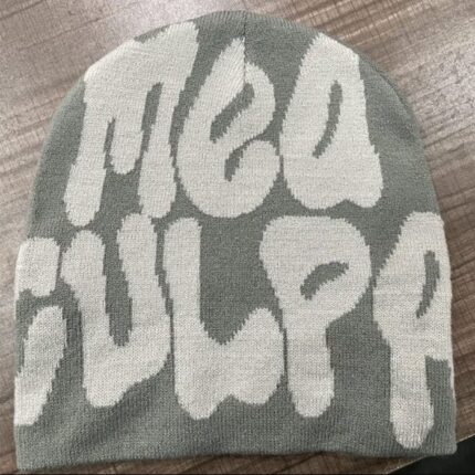 Mea Culpa Beanie grey & white