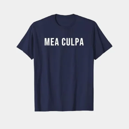 Mea Culpa T-Shirt Navy Blue