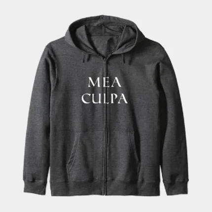 Mea Culpa Zip Hoodie Dark Grey