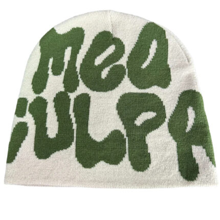 Beige Green Mea Culpa Beanie