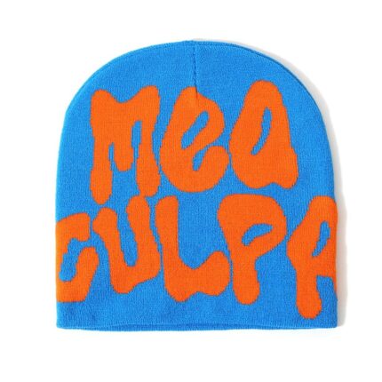 Blue Orange Mea Culpa Beanie