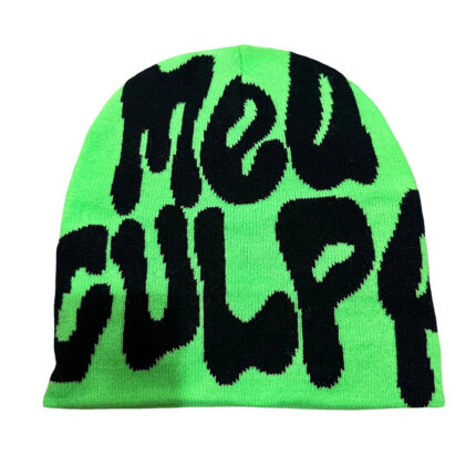 Green Black Mea Culpa Beanie