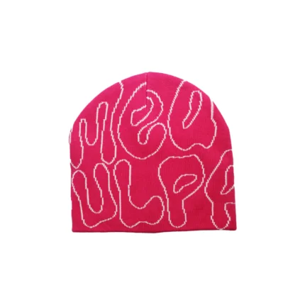 Mea Culpa Fun Beanie Red & White