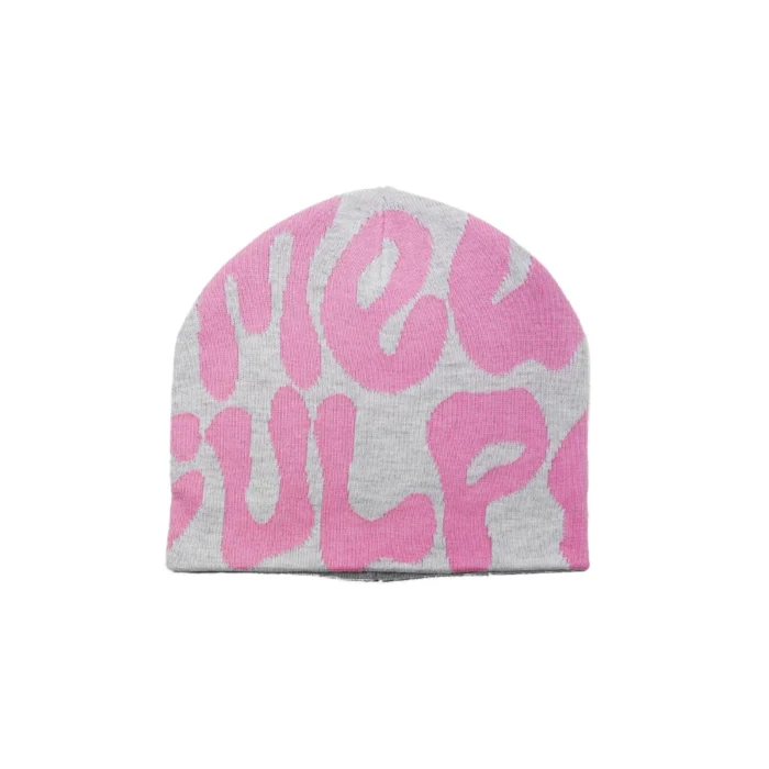 Mea Culpa Fun Day Beanie Grey & Pink