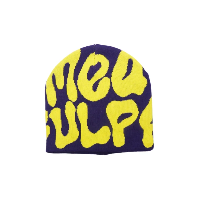 Mea Culpa Fun Day Beanie Navy & Yellow